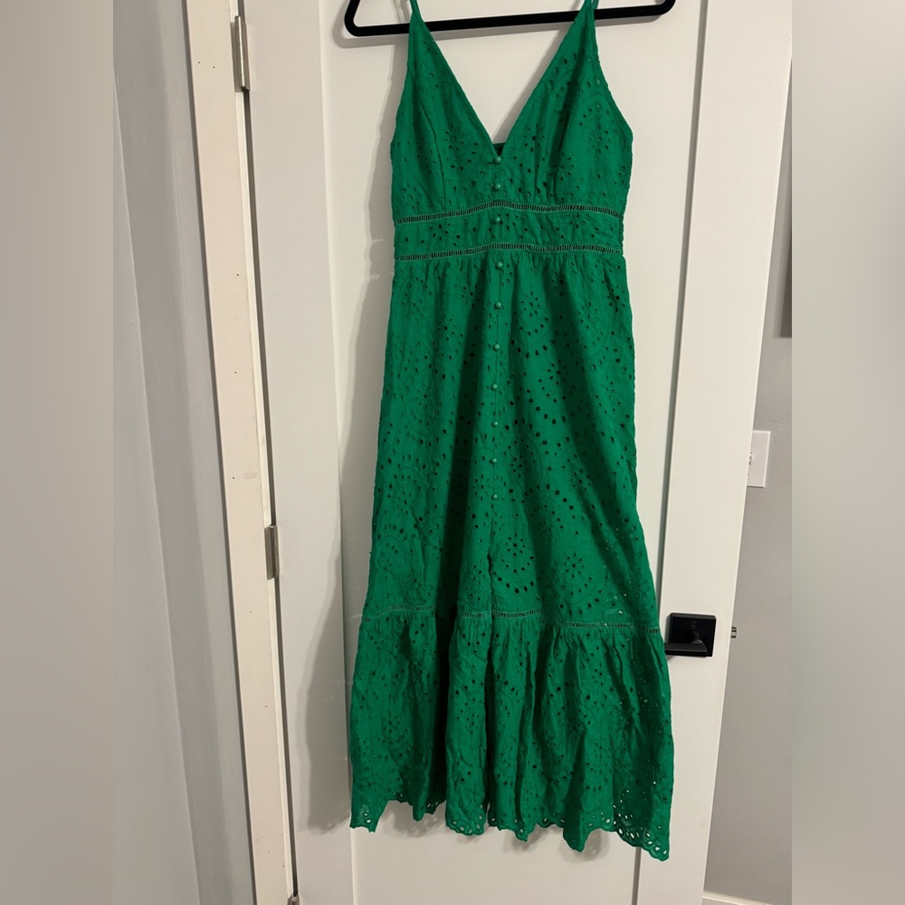 Long green dress